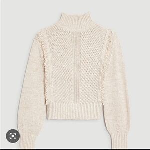 Ann Taylor fringe ribbed sweater - never worn!